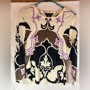 Ectetera woman’s patterned long sleeve top M